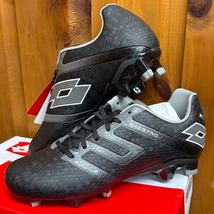 Lotto Mens Soccer Cleats Size 7 Maestro 700 IV FG All Black Gravity Titan NIB